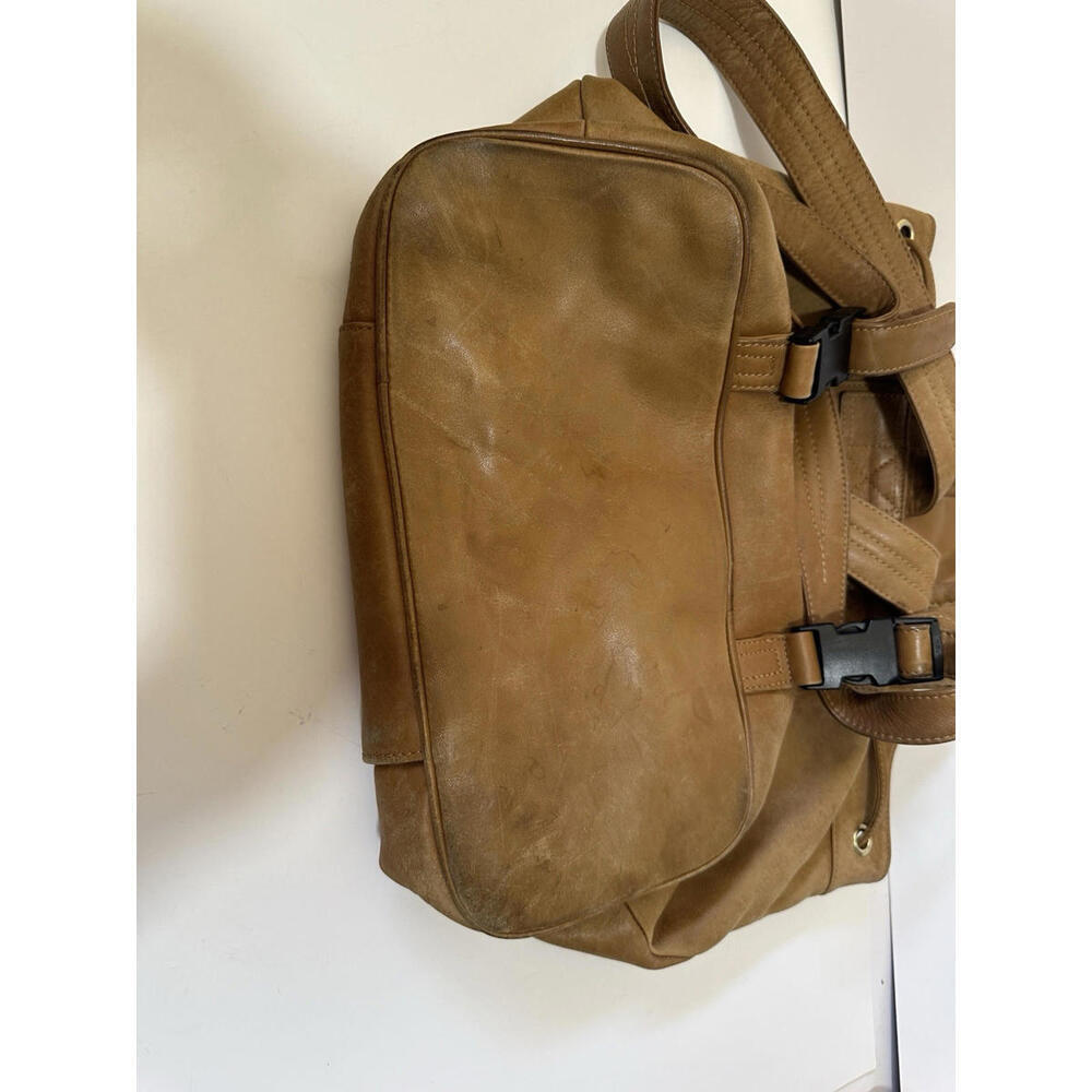 VTG Boulder Ridge Brown Soft Leather Drawstring Backpack - Picture 6 of 7